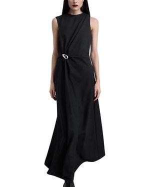 Kate Barton Odette Draped Midi Dress - Black