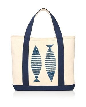 Aqua Mini Canvas Tote - Blue