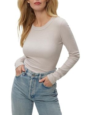 Michael Stars Zola Long Sleeve Crew Tee - Gray