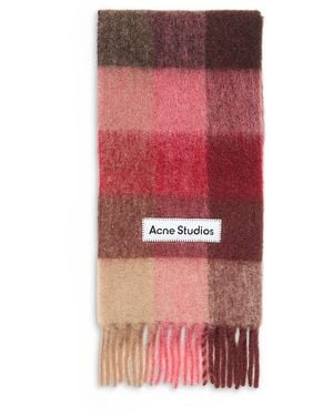 Acne Studios Color Check Scarf - Red