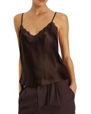 Reformation Teddy Silk Top - Black