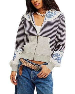 Free People Lydia Zip Up Jacket - Gray