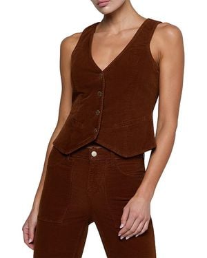 L'Agence Yelena Corduroy Vest - Brown