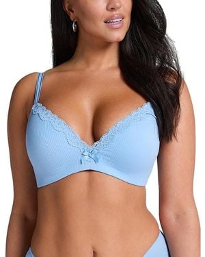 Hunkemöller Lola Padded Non-Wired Bra - Blue