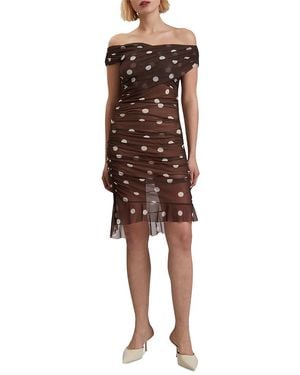 Ted Baker Tildahh Crossover Neck Dress - Brown