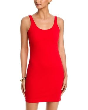 Aqua Ponte Tank Mini Dress - Red
