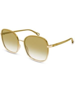 Chloé Square Sunglasses, 56Mm - Metallic