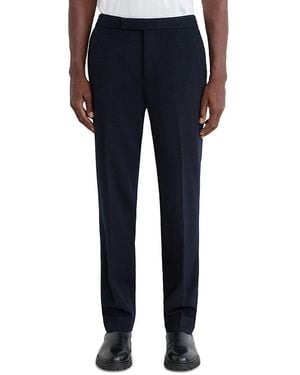 Reiss Found Flannel Tailored Suit Pants - Blue