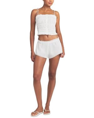 Skims Lace Trim Shorts - White