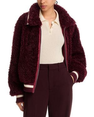 Essentiel Antwerp Iwill Faux Fur Jacket - Red