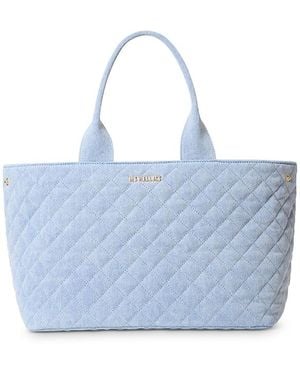 MZ Wallace Denim Medium East West Tote - Blue