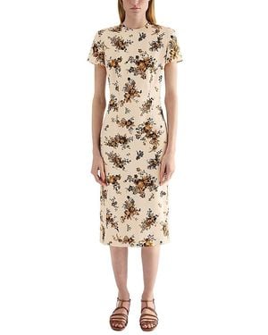 Jil Sander Printed Satin Dress - Metallic