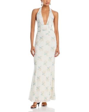 AFRM Anja Halter Maxi Dress - White