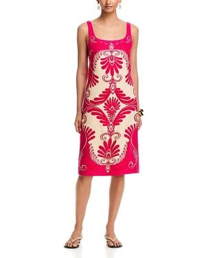FARM Rio Spring Arabesque Midi Dress - Red