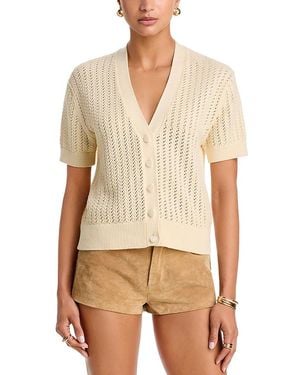 Anine Bing Flynne Openwork Cardigan - Natural