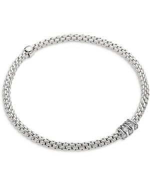 Fope 18K Prima Diamond Rondelle Flex Bracelet - Metallic