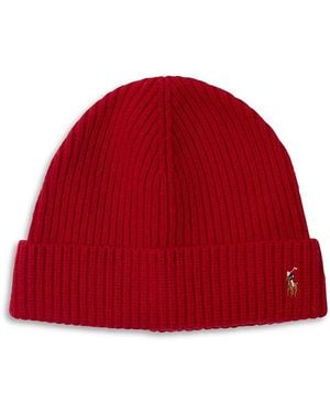 Polo Ralph Lauren Signature Cuff Hat - Red