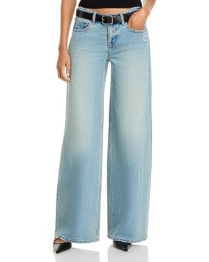 Ksubi Dropout High Rise Baggy Wide Leg Jeans - Blue