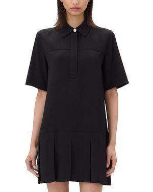 Ganni Collared Mini Dress - Black