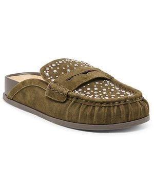 Dolce Vita Jodero Studded Loafer Mules - Brown