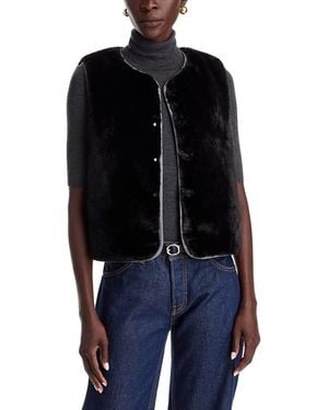 Echo Hillside Faux Fur Vest - Black