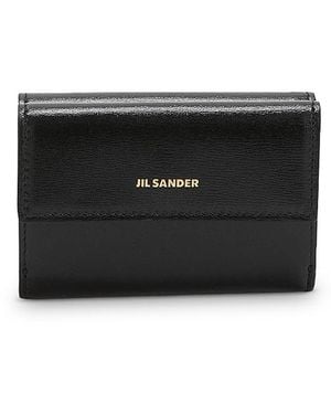 Jil Sander Bifold Leather Wallet - Black