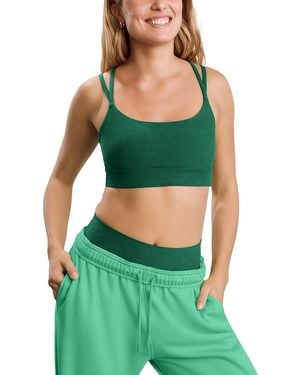 Beyond Yoga Spacedye Back To It Strappy Sports Bra - Green