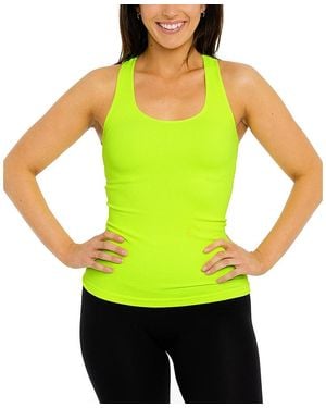 Malibu Sugar Teen Ribbed Racer Back Tank Top, Juniors (12-16) - Green