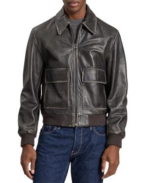 Ted Baker Whistler Leather Jacket - Black