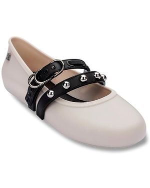 Melissa Soft Studs Ballerinas - White