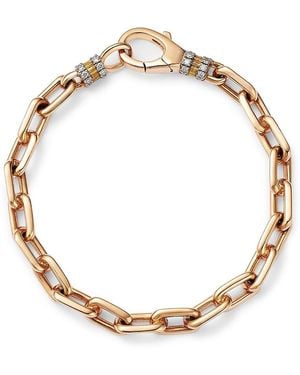 WALTERS FAITH 18K Rose Diamond Chain Link Bracelet - Metallic