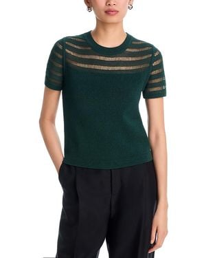 Rag & Bone Britt Crewneck Short Sleeve Sweater - Green
