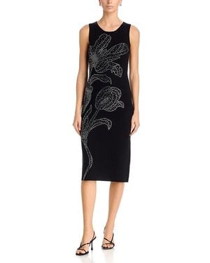 Tahari Embellished Midi Dress - Black