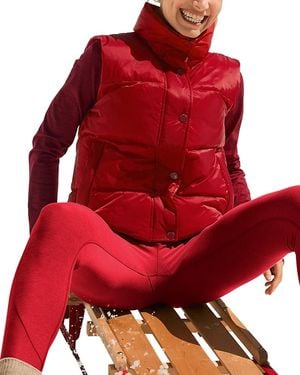 Beyond Yoga Big Cozy Puffer Vest - Red