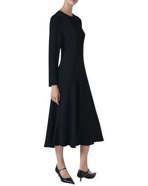 Ghost Cora Crepe Tie Front Midi Dress - Blue