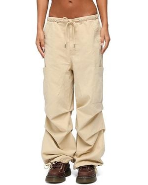 Edikted Emzi Baggy Cotton Cargo Pants - Natural