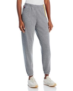 Aviator Nation Stripe Sweatpants - Gray