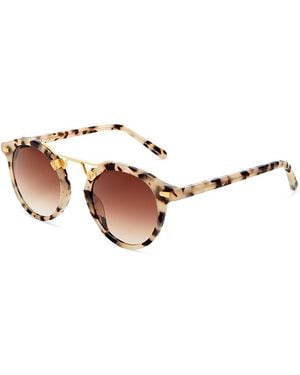 Krewe St. Louis 24K Round Sunglasses, 46Mm - Brown