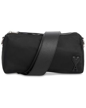 Ami Paris Marcel Canvas Crossbody - Black