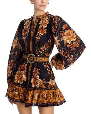 FARM Rio Majestic Garden Mini Dress - Brown