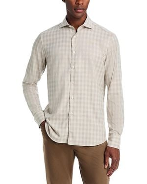 Canali Soft Plaid Sportshirt - White