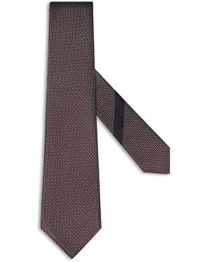 ZEGNA Jacquard Floral Silk Classic Tie - Red