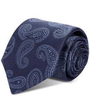 Canali Silk Classic Paisley Tie - Blue