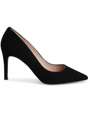 Whistles Corie High Heel Suede Court Shoes - Black