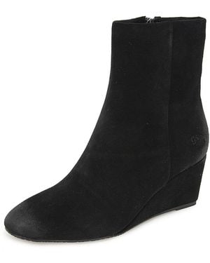 Gentle Souls Nash Suede Wedge Booties - Black