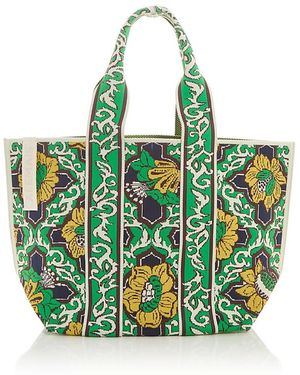 ALÉMAIS Liana Jacquard Maxi Tote - Green