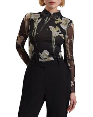 Ted Baker Fiaahh High Neck Mesh Top - Black