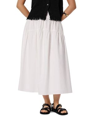 Whistles Tiered Hem Skirt - White