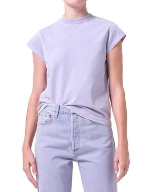 Agolde Bryce Cap Sleeve Tee - Blue