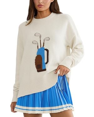 Beach Riot Callie Cotton Blend Golf Sweater - Blue